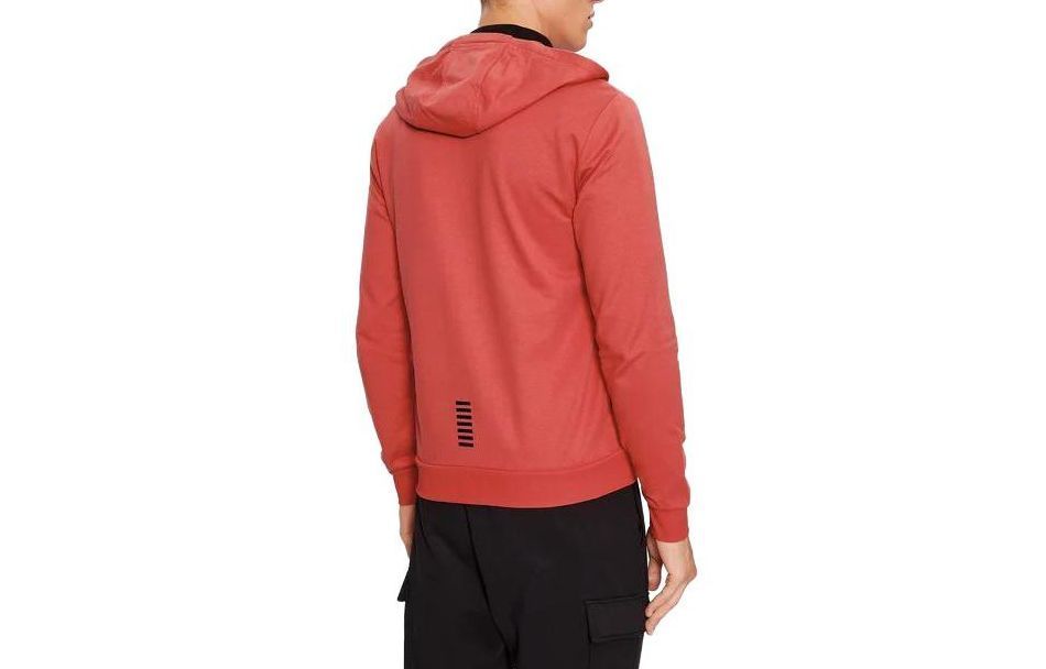 Lookbook Emporio Armani EA7 Jaket Hoodie Merah Fitted Berzip Penuh 8NPM03-PJ05Z-1462