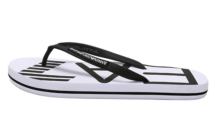 Emporio Armani EA7 Flip Flops White/Black – Comfortable & Versatile XCQ004XK196D611