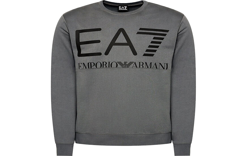 Emporio Armani EA7 FW21 Classic Logo Crewneck Sweatshirt Grey () 6KPM68-PJBWZ-1977