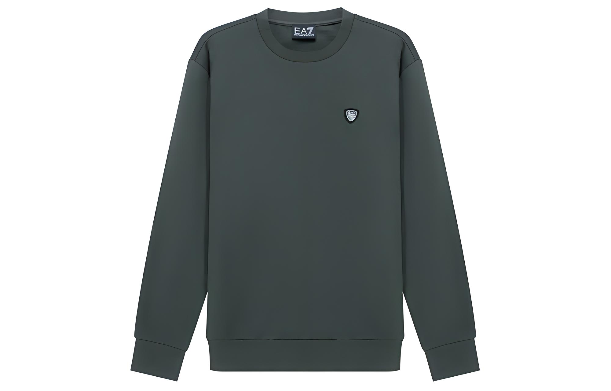 Emporio Armani EA7 FW21 Cotton Crewneck Logo Sweatshirt Deep Green 8NPM14-PJ05Z-1862