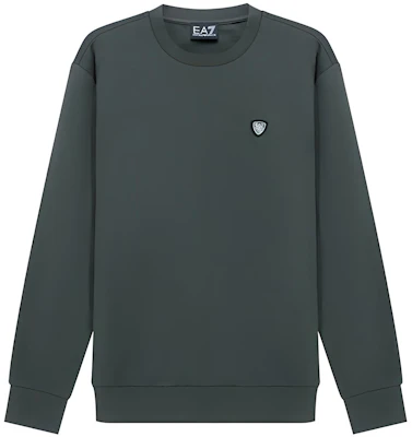 Emporio Armani EA7 FW21 Cotton Crewneck Logo Sweatshirt Deep Green 8NPM14-PJ05Z-1862 Buy Emporio Armani EA7 FW21 Cotton Crewneck Logo Sweatshirt Deep Green 8NPM14-PJ05Z-1862