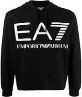 Emporio Armani EA7 FW21 Logo Print Hoodie Black Men 6KPM69-PJBWZ12000 Emporio Armani EA7 FW21 Logo Print Hoodie Black Men 6KPM69-PJBWZ12000