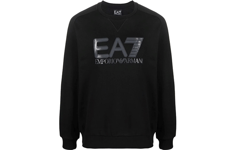 Emporio Armani EA7 FW21 Logo Print Sweatshirt Black () 6KPM15-PJ07Z-1200