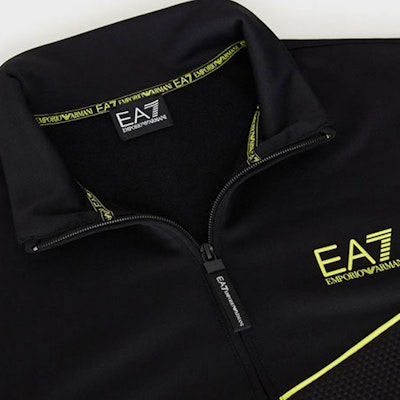 Emporio Armani EA7 FW21 Logo Zip-Up High Neck Jacket Black Men’s Sweatshirt 6KPM32-PJ16Z-1200 Details for Emporio Armani EA7 FW21 Logo Zip-Up High Neck Jacket Black Men’s Sweatshirt 6KPM32-PJ16Z-1200