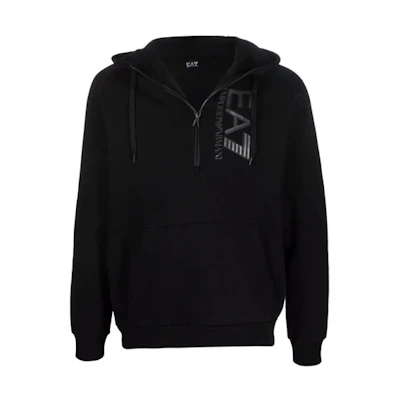 Emporio Armani EA7 FW21 Logo Zip Hoodie Jacket Black () 6KPM20-PJ07Z-1200