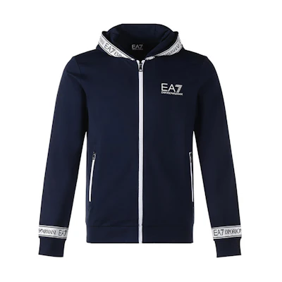 Emporio Armani EA7 FW21 Navy Printed Hooded Sweatshirt for Men 3KPM25-PJ05Z-1554