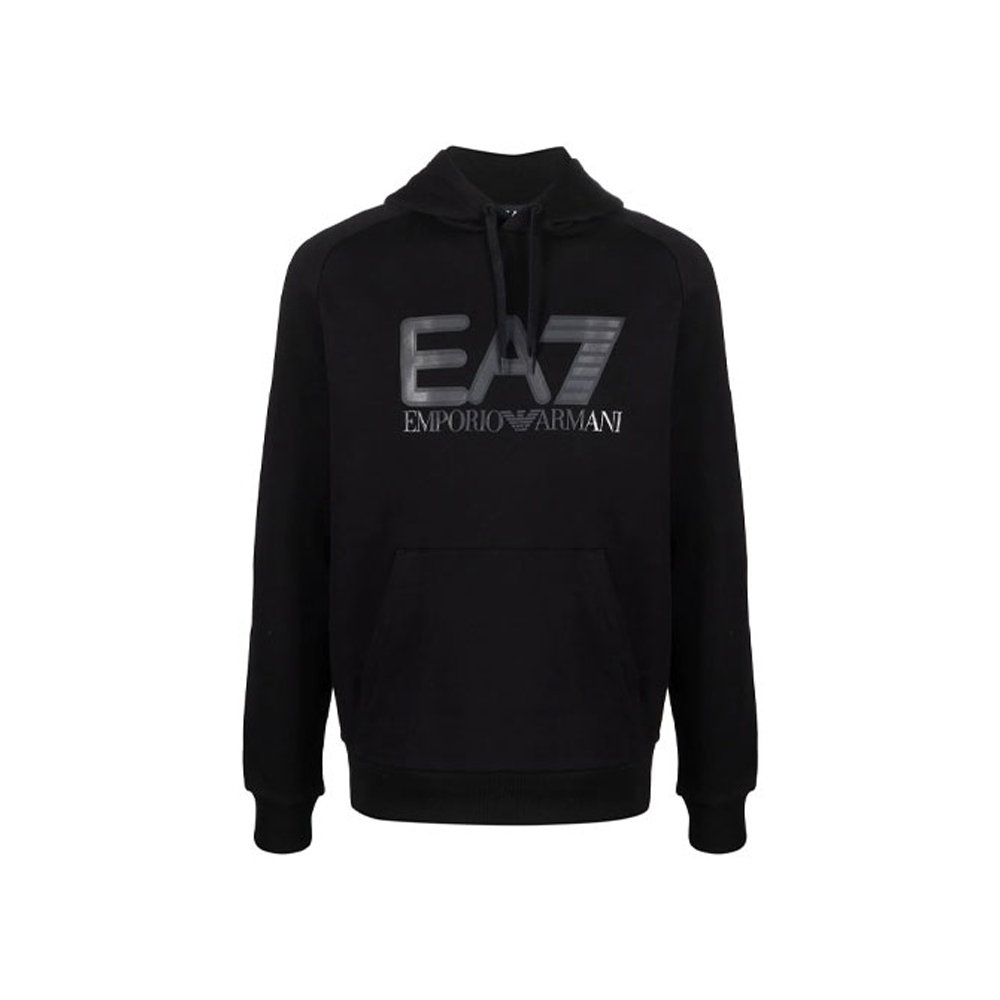 Emporio Armani EA7 FW21 Sweatshirt Black with Bold Logo Print 6KPM88-PJ07Z-1200