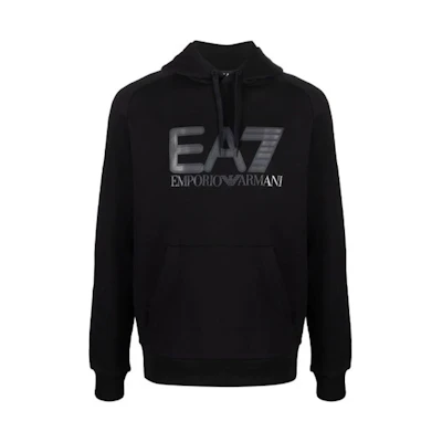 Emporio Armani EA7 FW21 Sweatshirt Black with Bold Logo Print 6KPM88-PJ07Z-1200