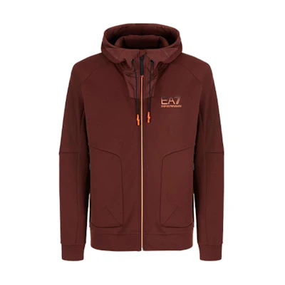 Emporio Armani EA7 FW21 Ventus7 Classic Logo Jacket Sweatshirt Brown 6KPM52-PJAHZ-1765