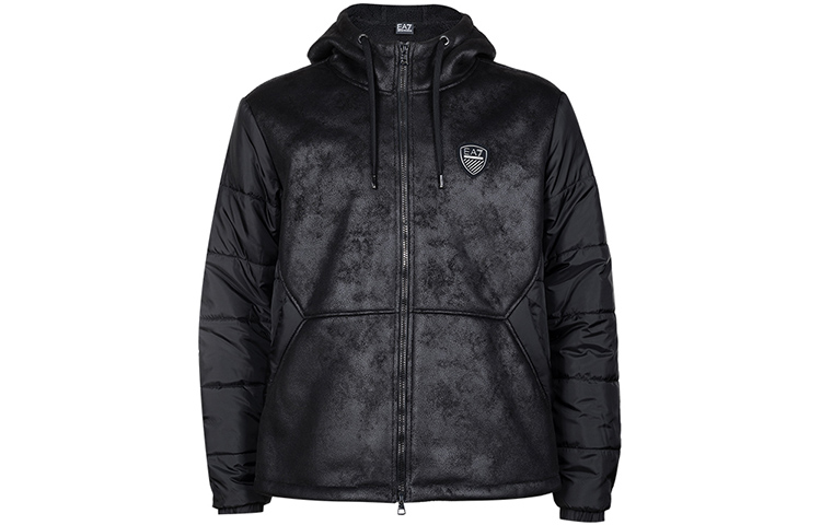 Emporio Armani EA7 FW22  Black Logo Badge Fleece Hoodie Jacket. 6LPBA5-PN54Z-1200 圖 2