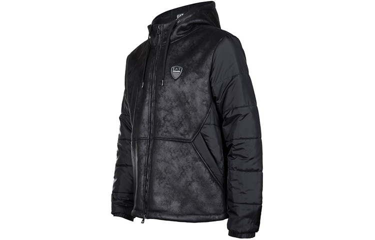 Emporio Armani EA7 FW22  Black Logo Badge Fleece Hoodie Jacket. 6LPBA5-PN54Z-1200 圖 4