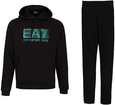 EMPORIO ARMANI EA7 FW22 Black Logo Hoodie and Sweatpants Set. 6LPV65-PJ07Z-1200 Order EMPORIO ARMANI EA7 FW22 Black Logo Hoodie and Sweatpants Set. 6LPV65-PJ07Z-1200