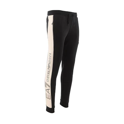 EMPORIO ARMANI EA7 FW22 Black Logo Jogger Pants with Drawstring. 6LPP60-PJ07Z-0200
