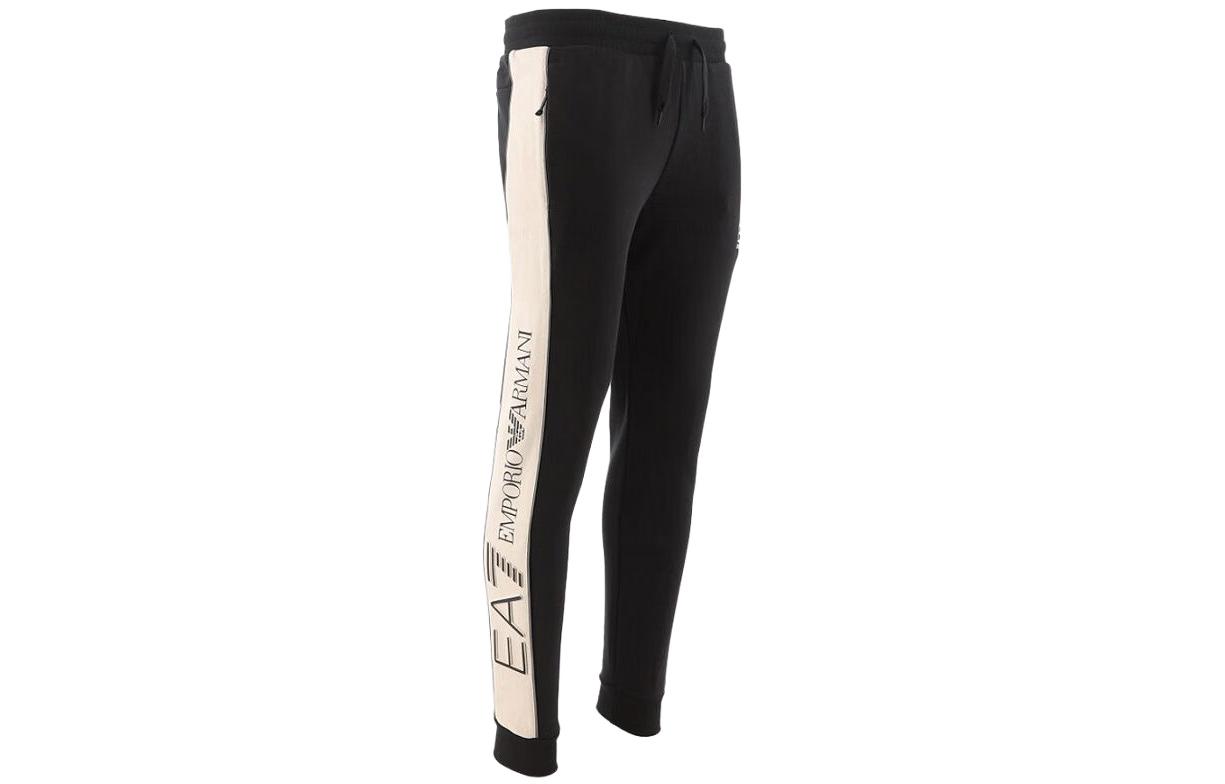 Order EMPORIO ARMANI EA7 FW22  Black Logo Jogger Pants with Drawstring. 6LPP60-PJ07Z-0200
