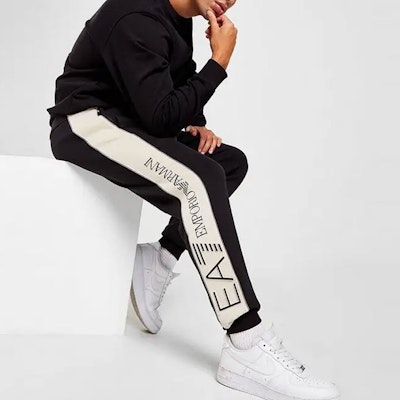 EMPORIO ARMANI EA7 FW22 Black Logo Jogger Pants with Drawstring. 6LPP60-PJ07Z-0200 Shop EMPORIO ARMANI EA7 FW22 Black Logo Jogger Pants with Drawstring. 6LPP60-PJ07Z-0200