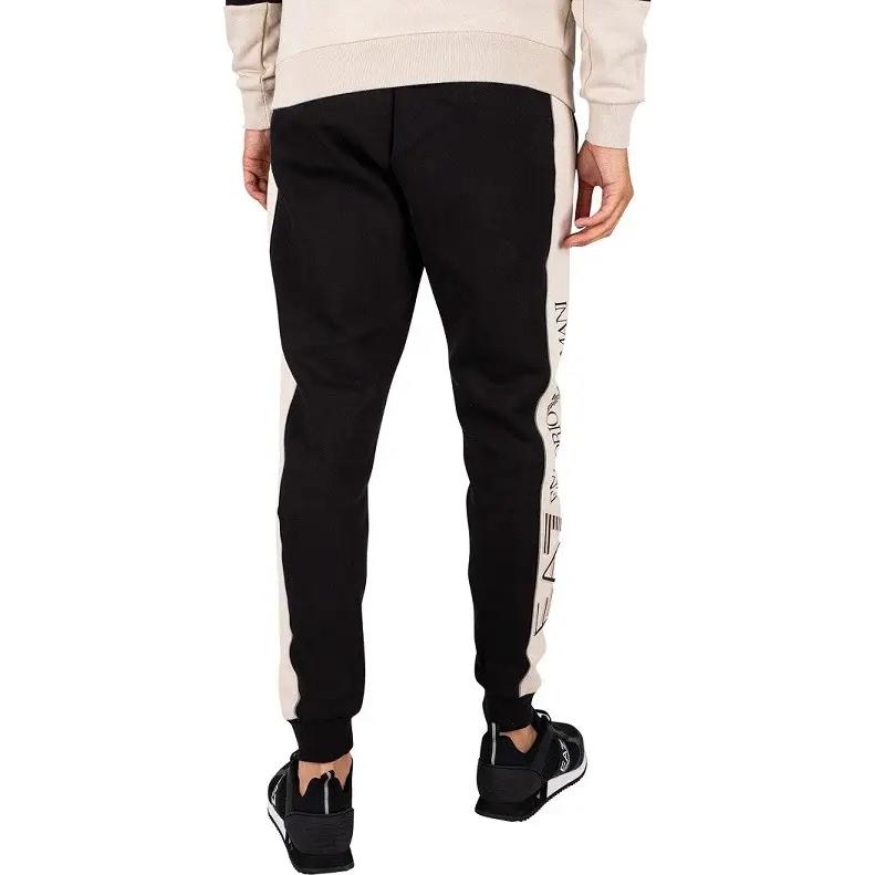 Details for EMPORIO ARMANI EA7 FW22  Black Logo Jogger Pants with Drawstring. 6LPP60-PJ07Z-0200