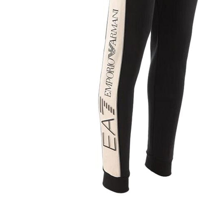 Sizing EMPORIO ARMANI EA7 FW22  Black Logo Jogger Pants with Drawstring. 6LPP60-PJ07Z-0200