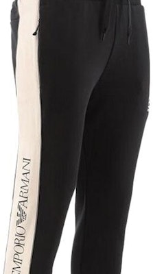 EMPORIO ARMANI EA7 FW22 Black Logo Jogger Pants with Drawstring. 6LPP60-PJ07Z-0200 Cheap EMPORIO ARMANI EA7 FW22 Black Logo Jogger Pants with Drawstring. 6LPP60-PJ07Z-0200
