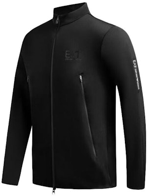 Emporio Armani EA7 FW22 Black Logo Print Full-Zip Jacket. 6LPM34-PJJNZ-1200 Shop Emporio Armani EA7 FW22 Black Logo Print Full-Zip Jacket. 6LPM34-PJJNZ-1200