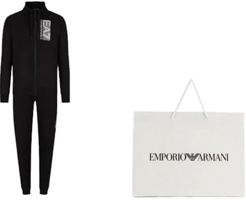 Chándal Negro EMPORIO ARMANI EA7 FW22 con Logo, Cremallera y Joggers. 6LPV57-PJ05Z-0200 Shop Chándal Negro EMPORIO ARMANI EA7 FW22 con Logo, Cremallera y Joggers. 6LPV57-PJ05Z-0200