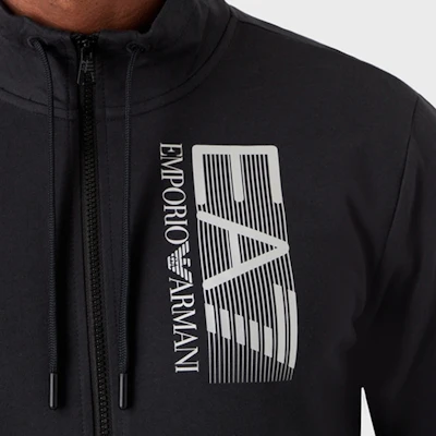 Chándal Negro EMPORIO ARMANI EA7 FW22 con Logo, Cremallera y Joggers. 6LPV57-PJ05Z-0200 1