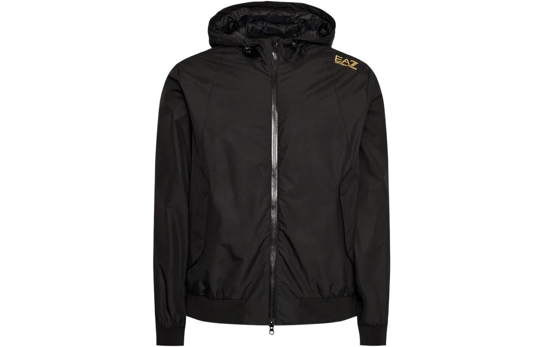 EMPORIO ARMANI EA7 FW22  Black Logo Print Zip Hoodie Jacket. 6LPB08-PN27Z-0208 圖 2