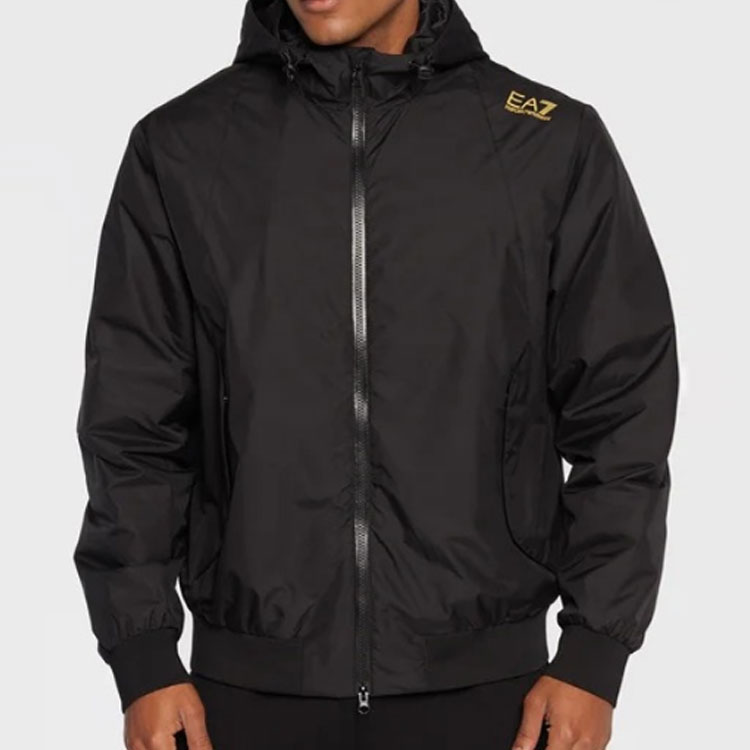 EMPORIO ARMANI EA7 FW22  Black Logo Print Zip Hoodie Jacket. 6LPB08-PN27Z-0208 圖 3