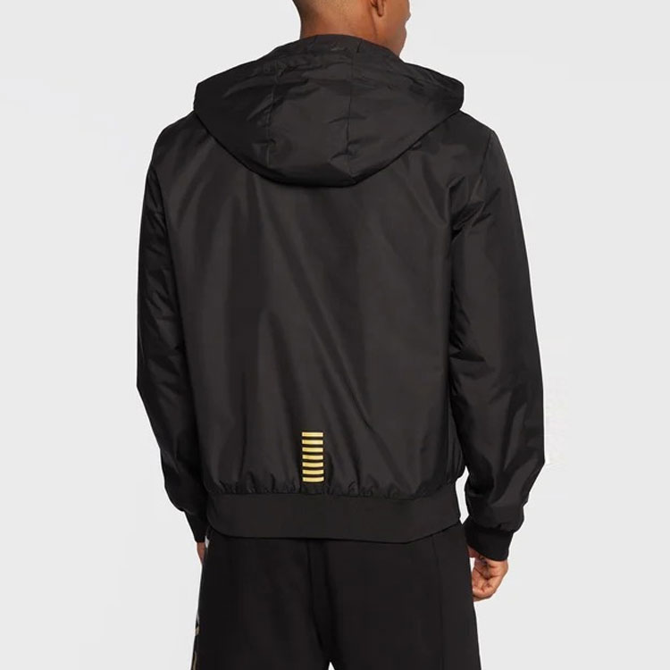 EMPORIO ARMANI EA7 FW22  Black Logo Print Zip Hoodie Jacket. 6LPB08-PN27Z-0208 圖 4