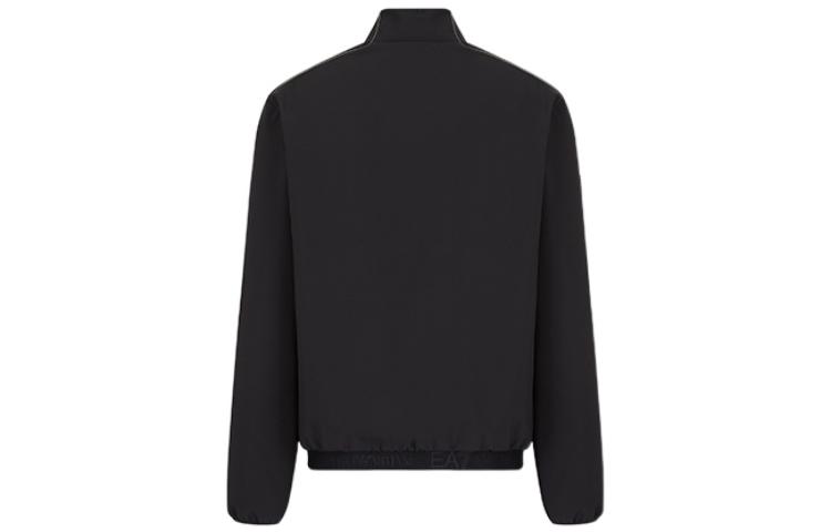 Lookbook Emporio Armani EA7 FW22  Black Minimalist Full-Zip Jacket. 6LPB29-PNAYZ-1200
