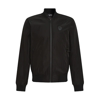 EMPORIO ARMANI EA7 FW22 Black Zip-Up Stand Collar Jacket 8NPB10-PN7LZ-1200