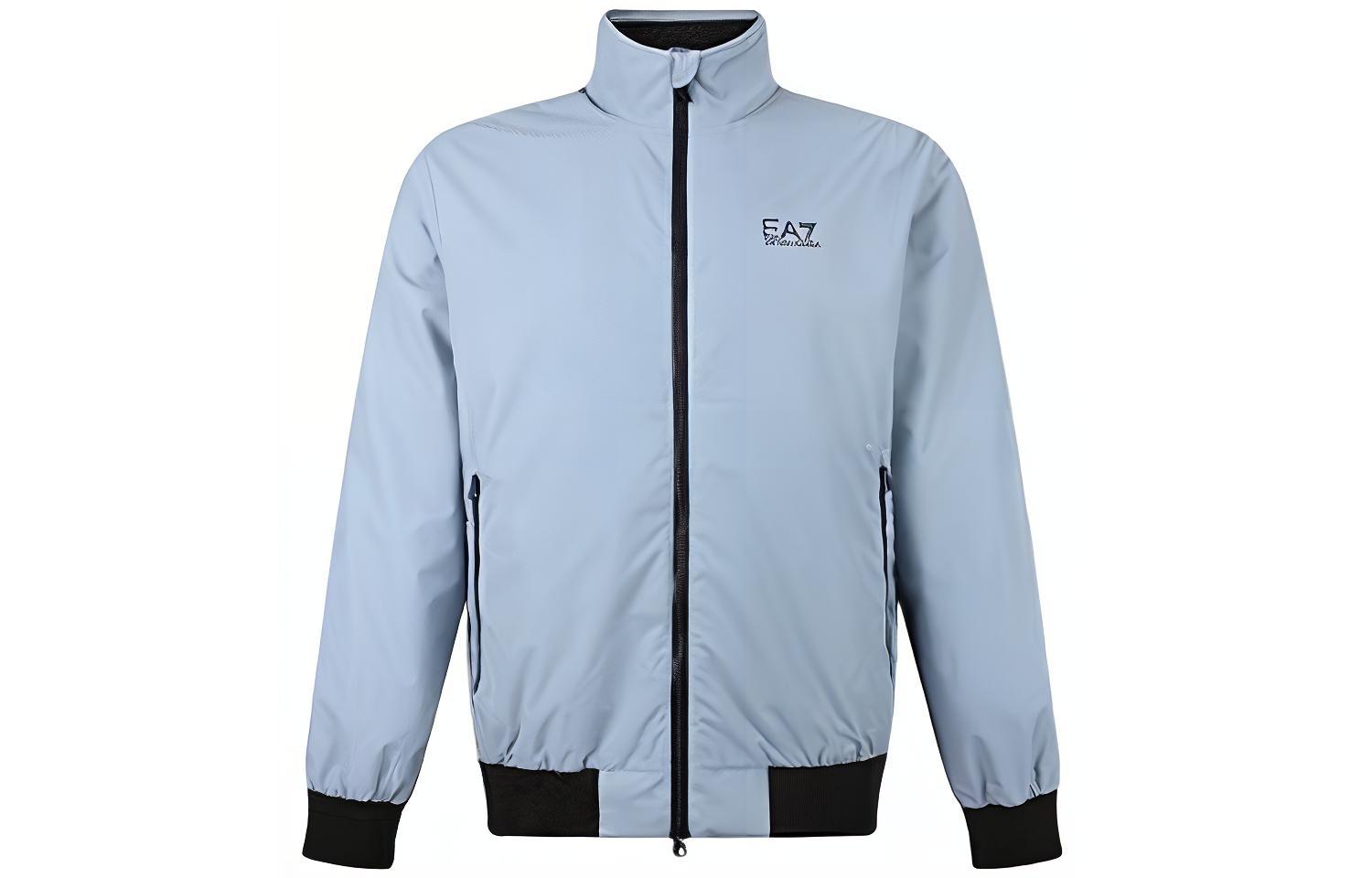 EMPORIO ARMANI EA7 FW22  Blue-Grey Zip-Up Jacket with Logo Print. 6LPB27-PN27Z-1506 圖 2