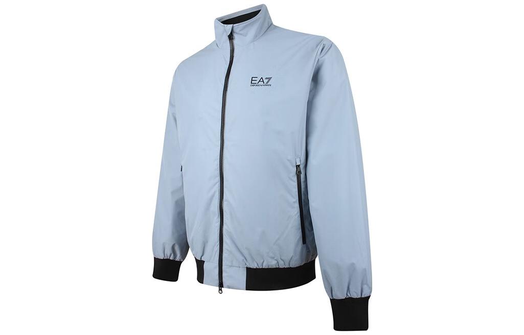 EMPORIO ARMANI EA7 FW22  Blue-Grey Zip-Up Jacket with Logo Print. 6LPB27-PN27Z-1506 圖 5