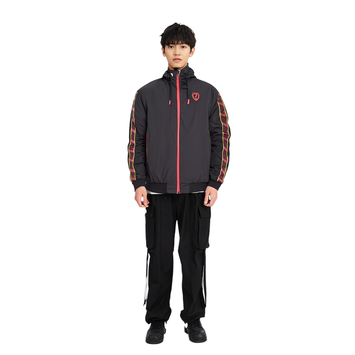 Emporio Armani EA7 FW22  Lightweight Hooded Zip Cotton Jacket Black 6LPB31-PNAGZ-1200 圖 4