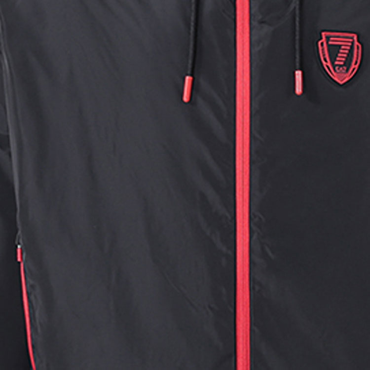 Emporio Armani EA7 FW22  Lightweight Hooded Zip Cotton Jacket Black 6LPB31-PNAGZ-1200 圖 7