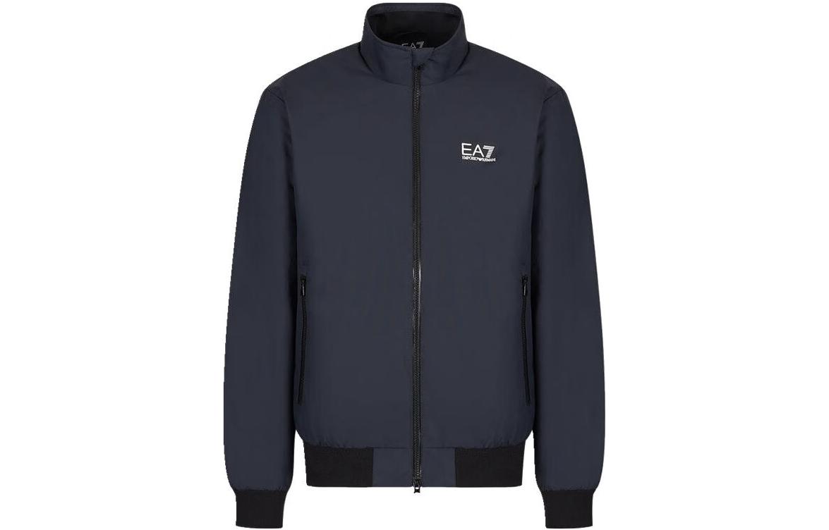 Emporio Armani EA7 FW22  Navy Zip-Up Logo Jacket with Fleece Lining 6LPB27-PN27Z-1578