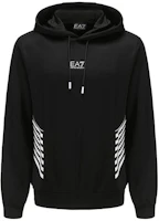 Emporio Armani EA7 FW22 Black Logo Print Drawstring Long Sleeve Sweatshirt 6LPM03-PJ16Z-1200 Emporio Armani EA7 FW22 Black Logo Print Drawstring Long Sleeve Sweatshirt 6LPM03-PJ16Z-1200