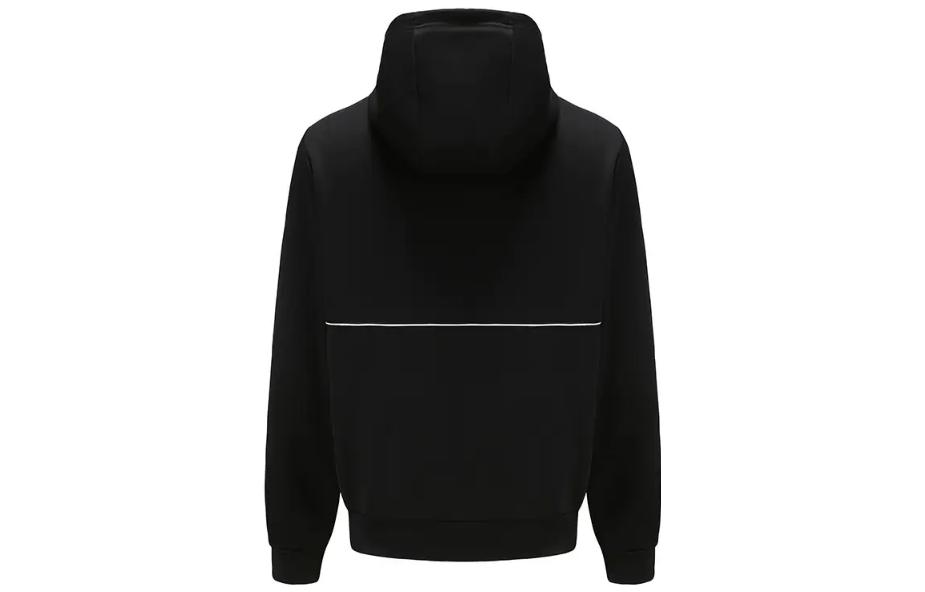 Lookbook Emporio Armani EA7 FW22 Hitam Logo Print Sweatshirt Lengan Panjang Drawstring 6LPM03-PJ16Z-1200