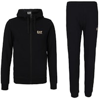 EMPORIO ARMANI EA7 FW22 Black Logo Print Jacket and Track Pants Set for Men. 8NPV80-PJ05Z-0208 EMPORIO ARMANI EA7 FW22 Black Logo Print Jacket and Track Pants Set for Men. 8NPV80-PJ05Z-0208