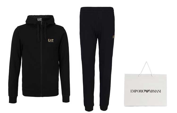 Sizing Conjunto Chaqueta y Pantalones Emporio Armani EA7 FW22 Negro para Hombre. 8NPV80-PJ05Z-0208