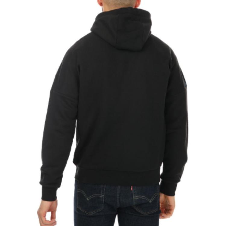 Details for Jaket Emporio Armani EA7 FW22 Hitam Logo Print Hoodie. 6LPM56-PJHLZ-0200