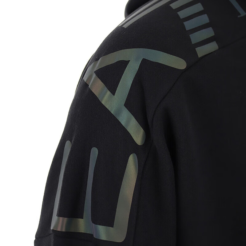 Cheap Jaket Emporio Armani EA7 FW22 Hitam Logo Print Hoodie. 6LPM56-PJHLZ-0200