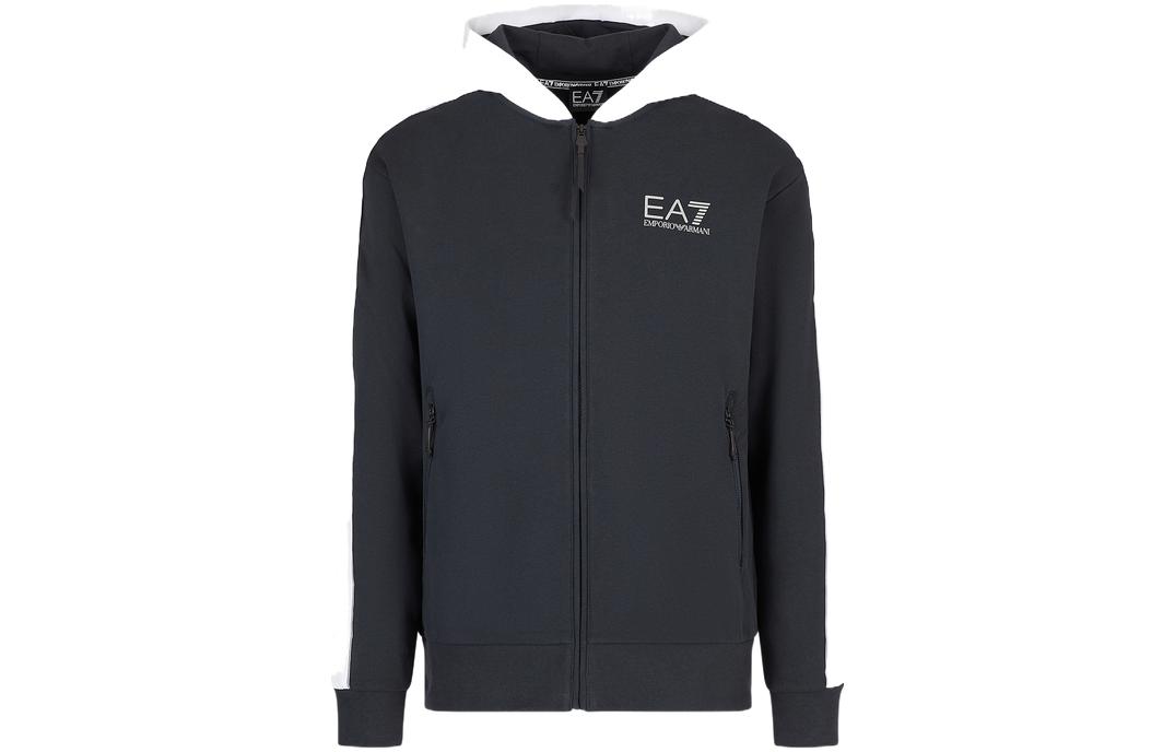 Emporio Armani EA7 FW22 Colorblock Zip Hoodie Navy Blue 6LPM16-PJ07Z-1578
