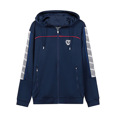 Emporio Armani EA7 FW22 Digital Print Zip Hoodie - Navy Blue 6LPM86-PJJUZ-1554
