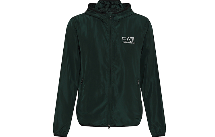 Emporio Armani EA7 FW22 Green Hoodie Jacket with Letter Print Design 8NPB04-PNN7Z-1860