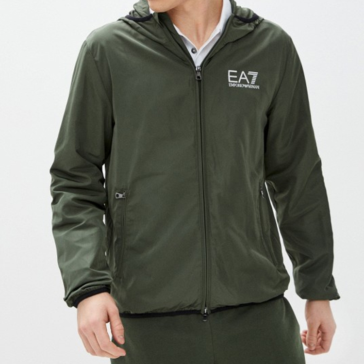 Emporio Armani EA7 FW22 Green Hoodie Jacket with Letter Print Design 8NPB04-PNN7Z-1860 圖 5