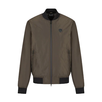 Emporio Armani EA7 FW22 Green Zip-Up Collared Long-Sleeve Jacket 8NPB10-PN7LZ-1866