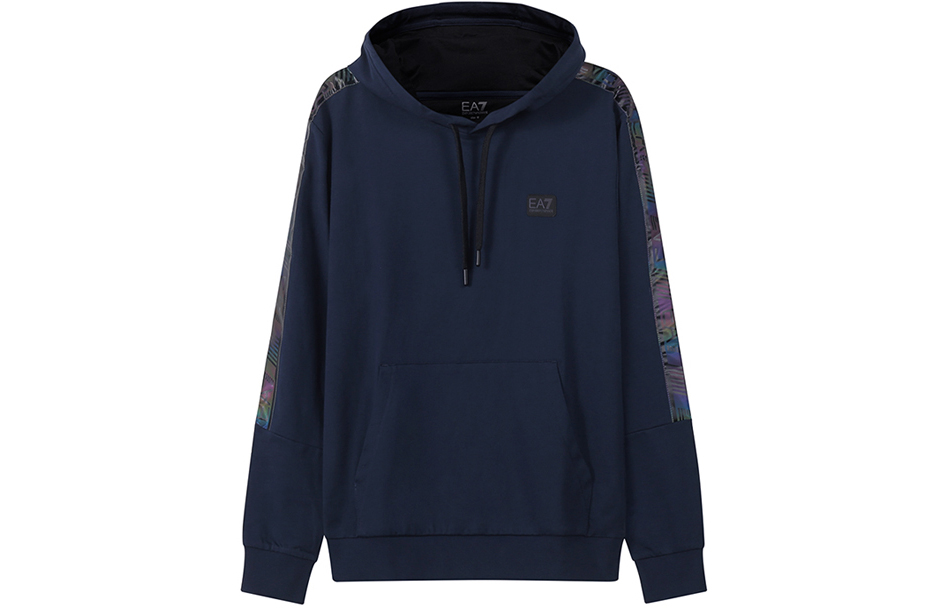 Emporio Armani EA7 FW22 Logo Hooded Sweatshirt Navy Blue Edition 6LPM44-PJ05Z-1554
