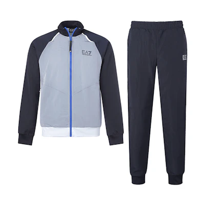 EMPORIO ARMANI EA7 FW22 Logo Print Colorblock Track Suit for Men. 3LPV01-PN1TZ-25CG