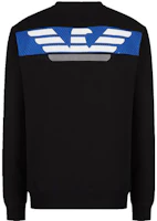 Emporio Armani EA7 FW22 Logo Print Crewneck Sweatshirt Black 6LPM69-PJEQZ-1200 Emporio Armani EA7 FW22 Logo Print Crewneck Sweatshirt Black 6LPM69-PJEQZ-1200