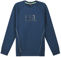 Emporio Armani EA7 FW22 Logo Print Crewneck Sweatshirt Men’s - Navy Blue 6LPM41-PJANZ-1568 Emporio Armani EA7 FW22 Logo Print Crewneck Sweatshirt Men’s - Navy Blue 6LPM41-PJANZ-1568